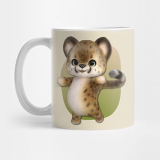 Cute dancing Cheetah kitten Mug